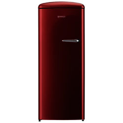 Gorenje ORB153 Freestanding Fridge, A+++ Energy Rating, Left-Hand Hinge, 60cm Wide Burgundy